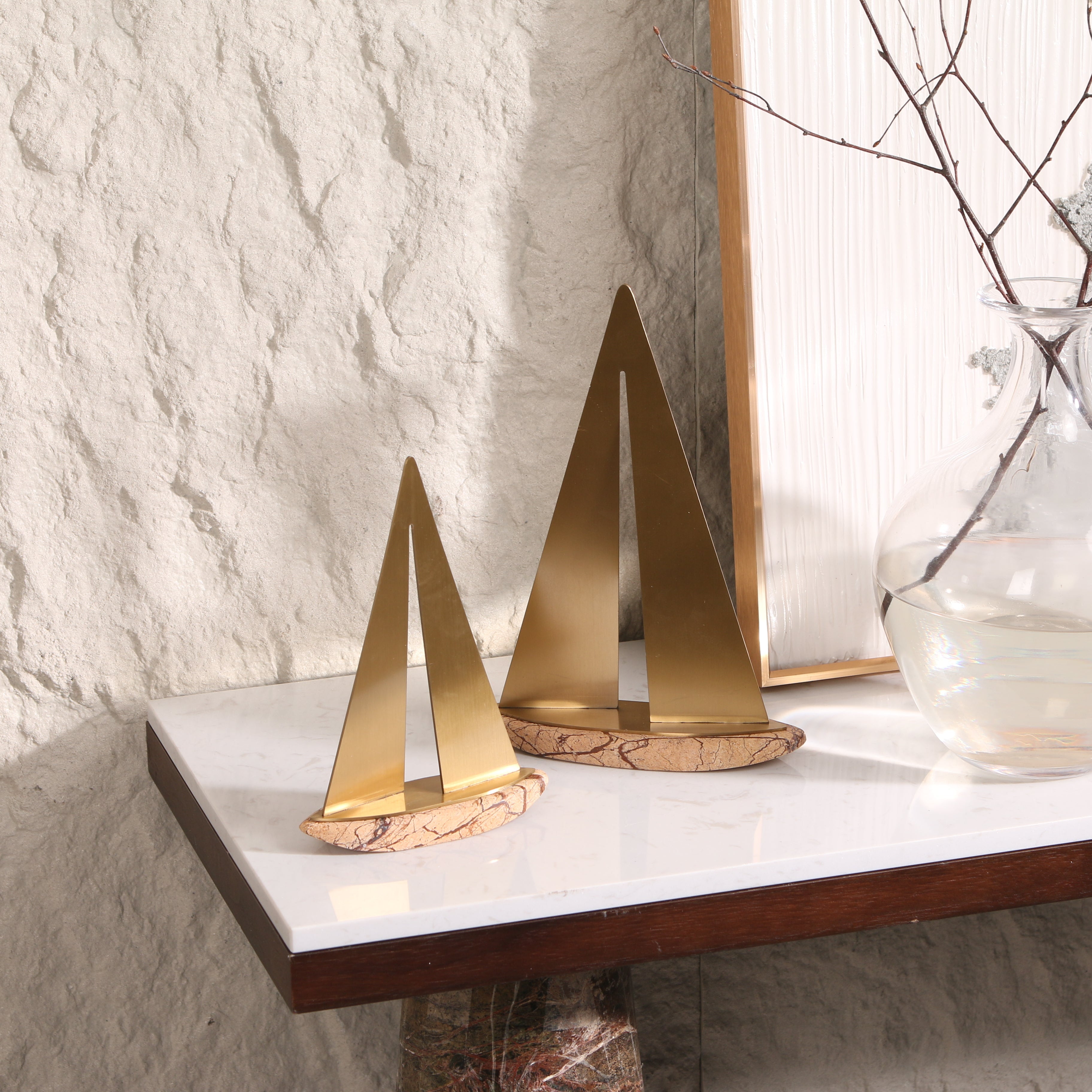 Sailboat Marble Object