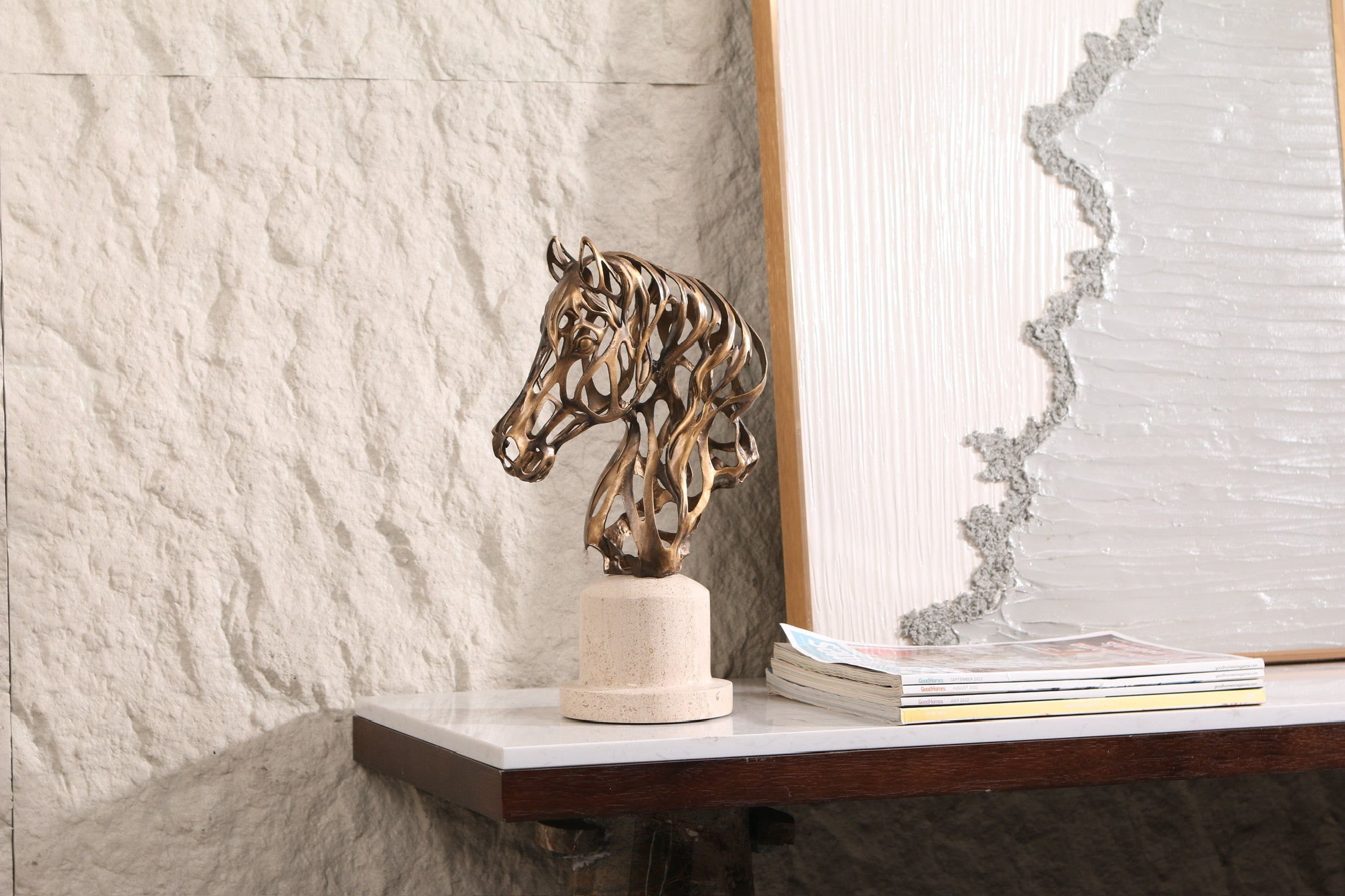The Sculpted Stallion ~ Marble Sculpture