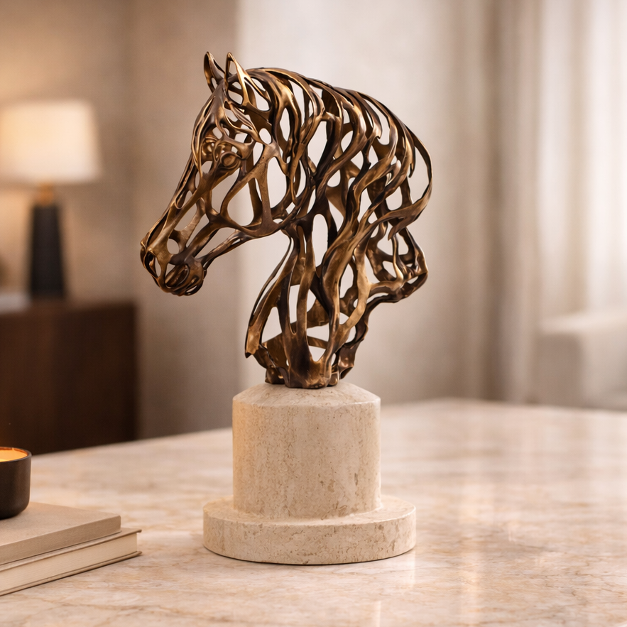 The Sculpted Stallion ~ Marble Sculpture