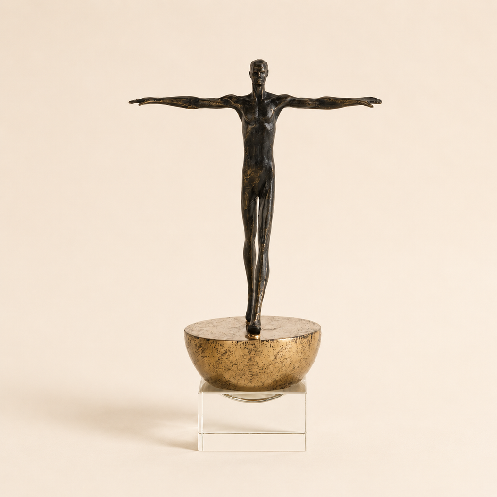 BALANCED MAN SCULPTURE