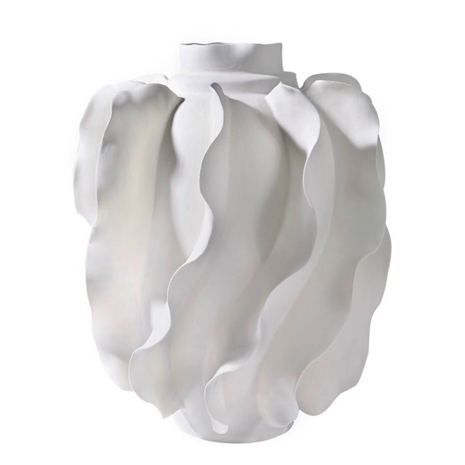 RIPPLE CERAMIC VASE ~ TALL