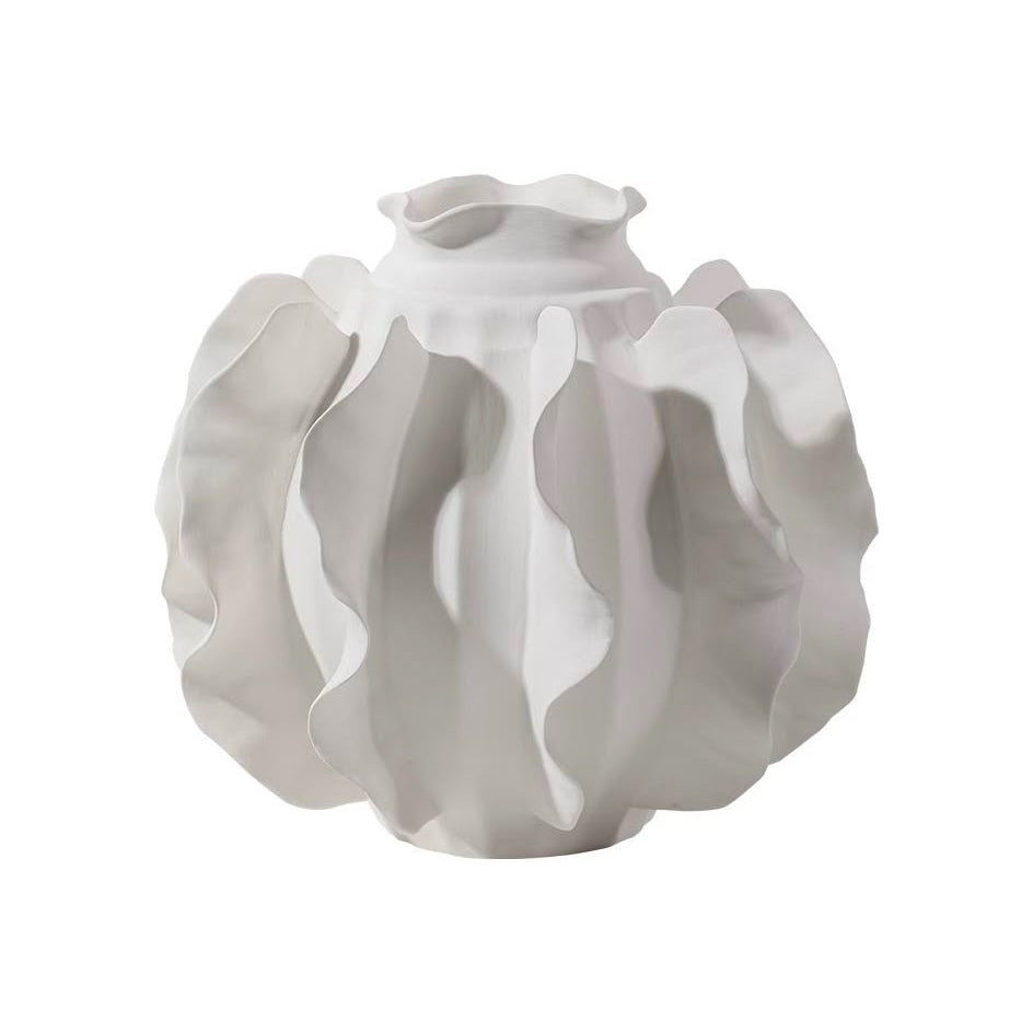 RIPPLE CERAMIC VASE ~ STOUT