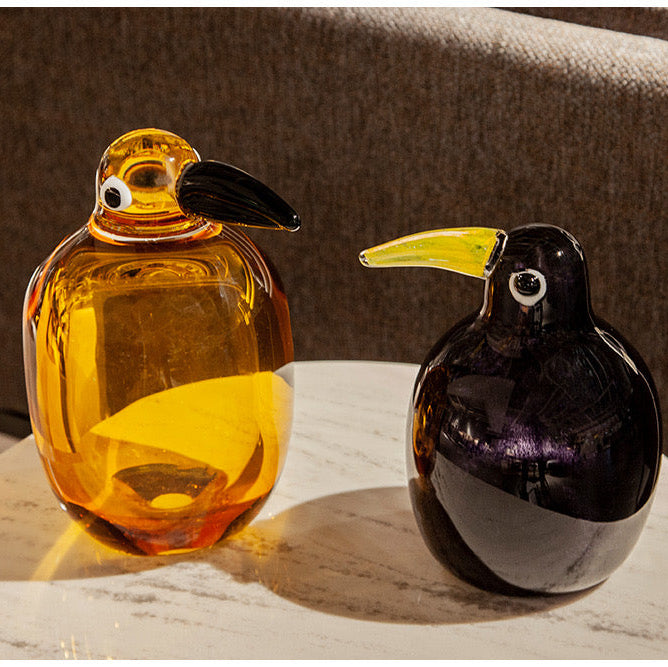 TWIN BEAKS ~HANDBLOWN GLASS OBJECT